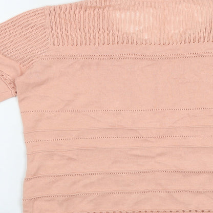 Womens UK Size M Preworn Pink Basic T-Shirt