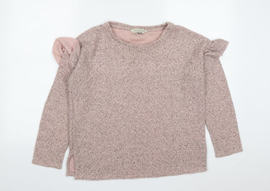 F&F Womens Pink Round Neck  Acrylic Pullover Jumper Size 8