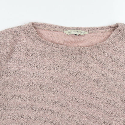 F&F Womens Pink Round Neck  Acrylic Pullover Jumper Size 8