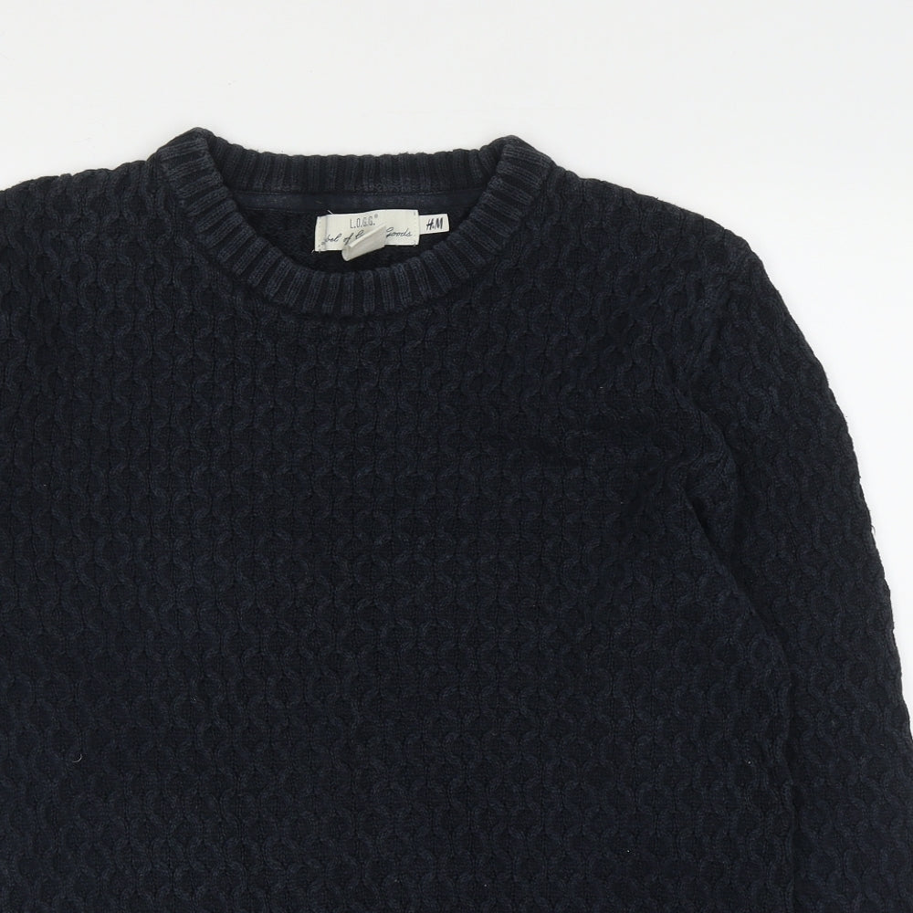 Womens UK Size M H&M Blue Pullover Jumper