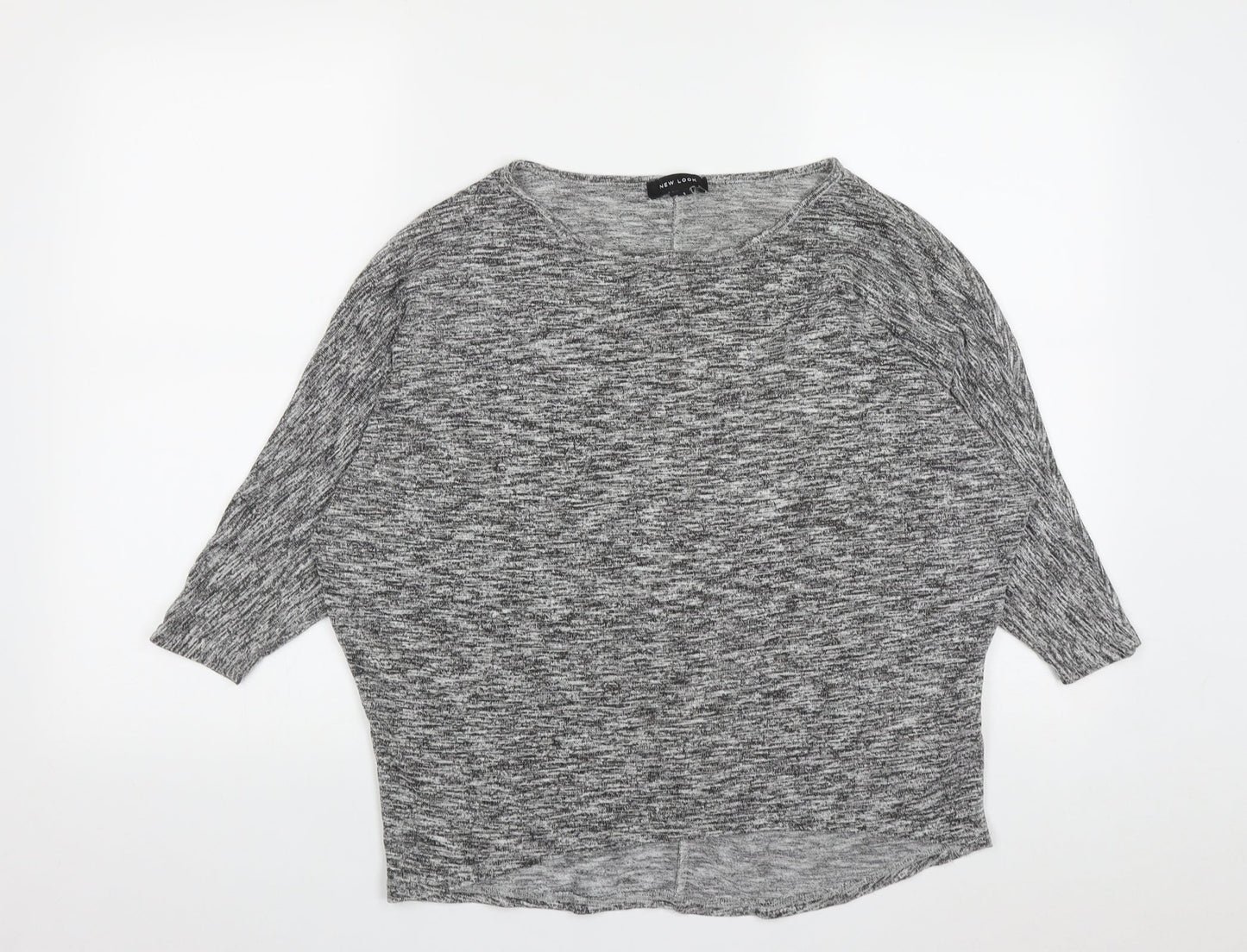 Womens UK Size S New Look Grey Basic T-Shirt