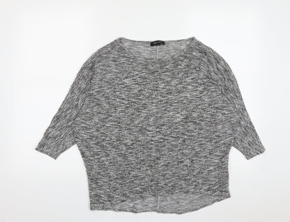 Womens UK Size S New Look Grey Basic T-Shirt