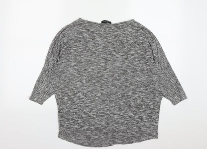 Womens UK Size S New Look Grey Basic T-Shirt