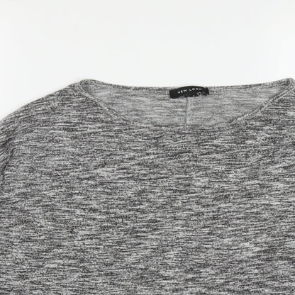 Womens UK Size S New Look Grey Basic T-Shirt