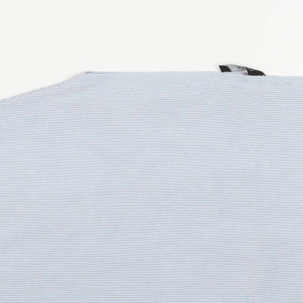 F&F Womens Blue Square Neck  Viscose Pullover Jumper Size 16