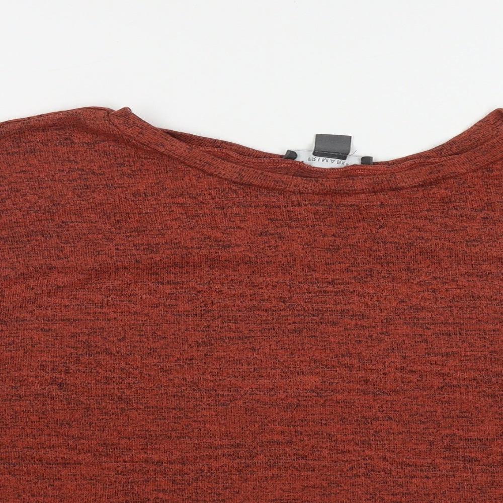 Primark Womens Brown Round Neck  Polyester Pullover Jumper Size L   - Size 14-16