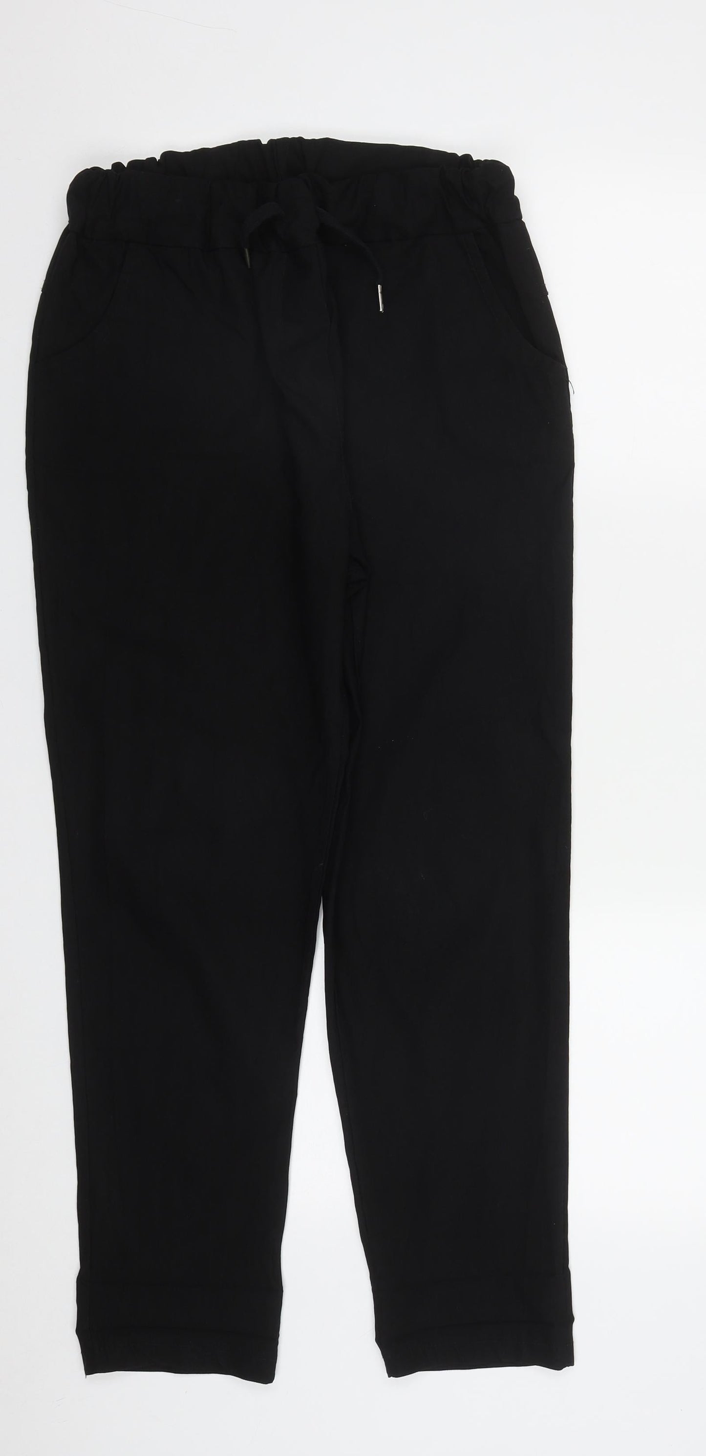 Womens UK Size 3XL Preworn Regular Fit  Black Trousers