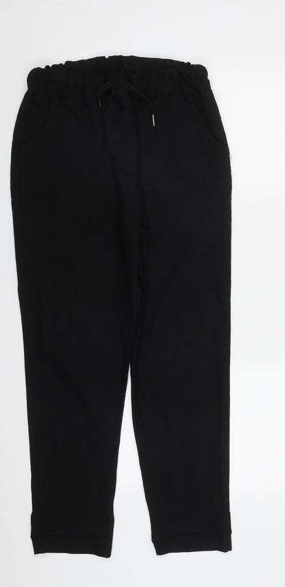 Womens UK Size 3XL Preworn Regular Fit  Black Trousers