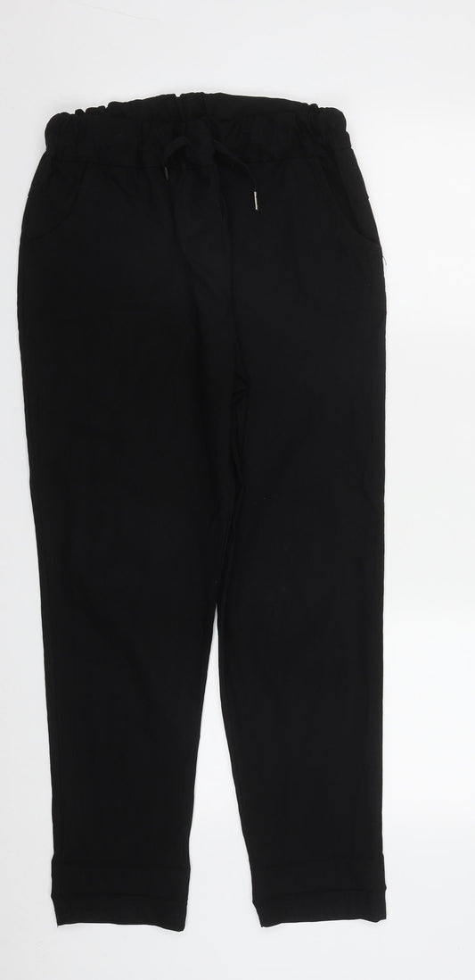 Womens UK Size 3XL Preworn Regular Fit  Black Trousers