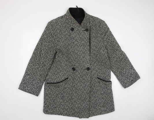 Womens UK Size 14 Debenhams Black Parka Coat