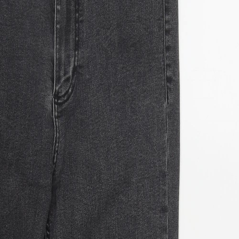 Zara Womens Black  Polyester Straight Jeans Size 8 L29 in Regular Zip