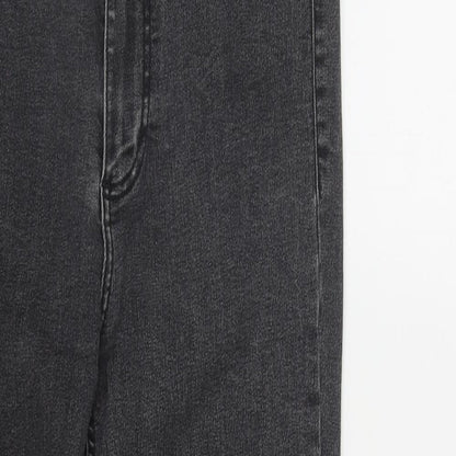 Zara Womens Black  Polyester Straight Jeans Size 8 L29 in Regular Zip
