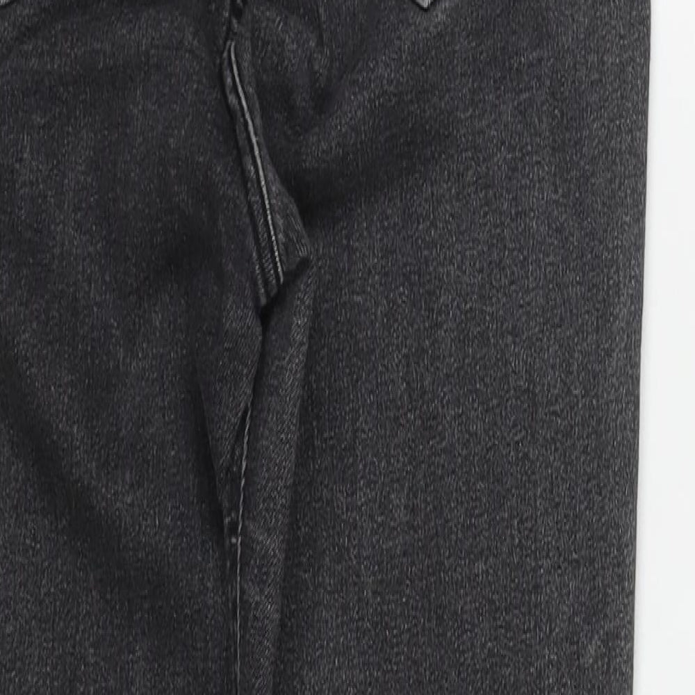 Zara Womens Black  Polyester Straight Jeans Size 8 L29 in Regular Zip