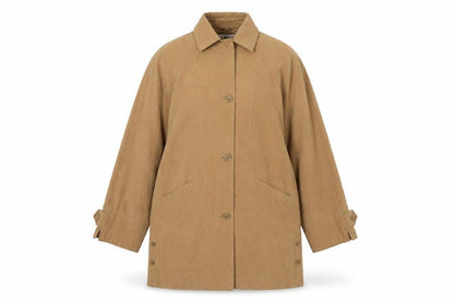 Bonmarché Womens Beige Overcoat Coat Size 12 Button