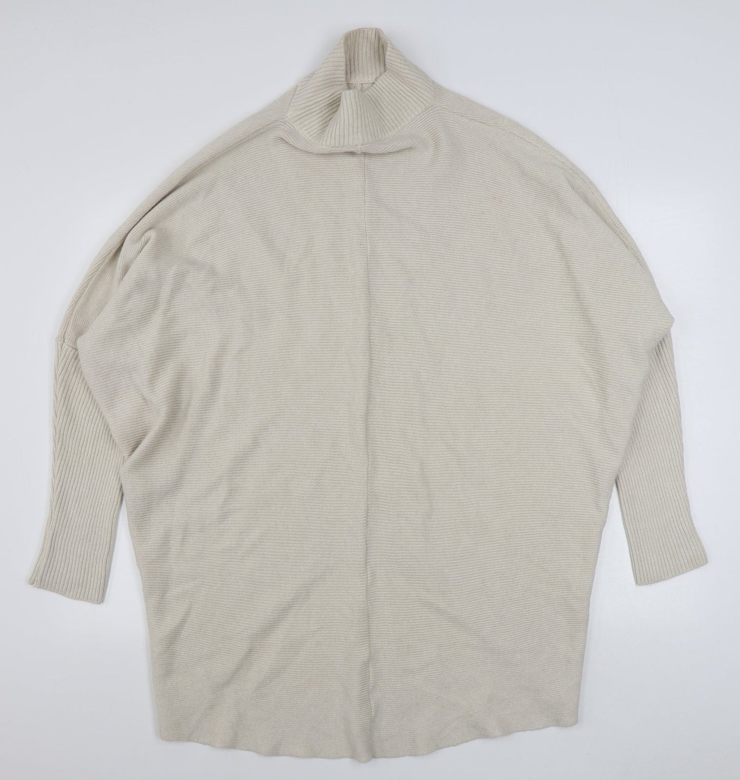 Womens UK Size L Preworn Beige Pullover Jumper