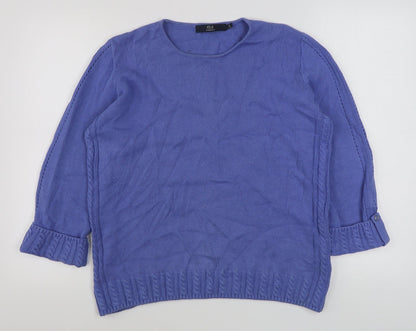 Womens UK Size M EWM Purple Pullover Jumper