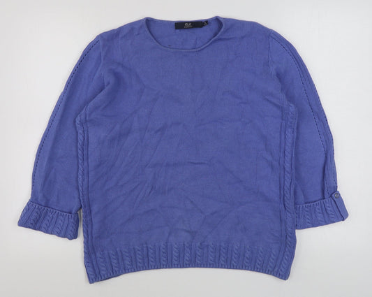 Womens UK Size M EWM Purple Pullover Jumper
