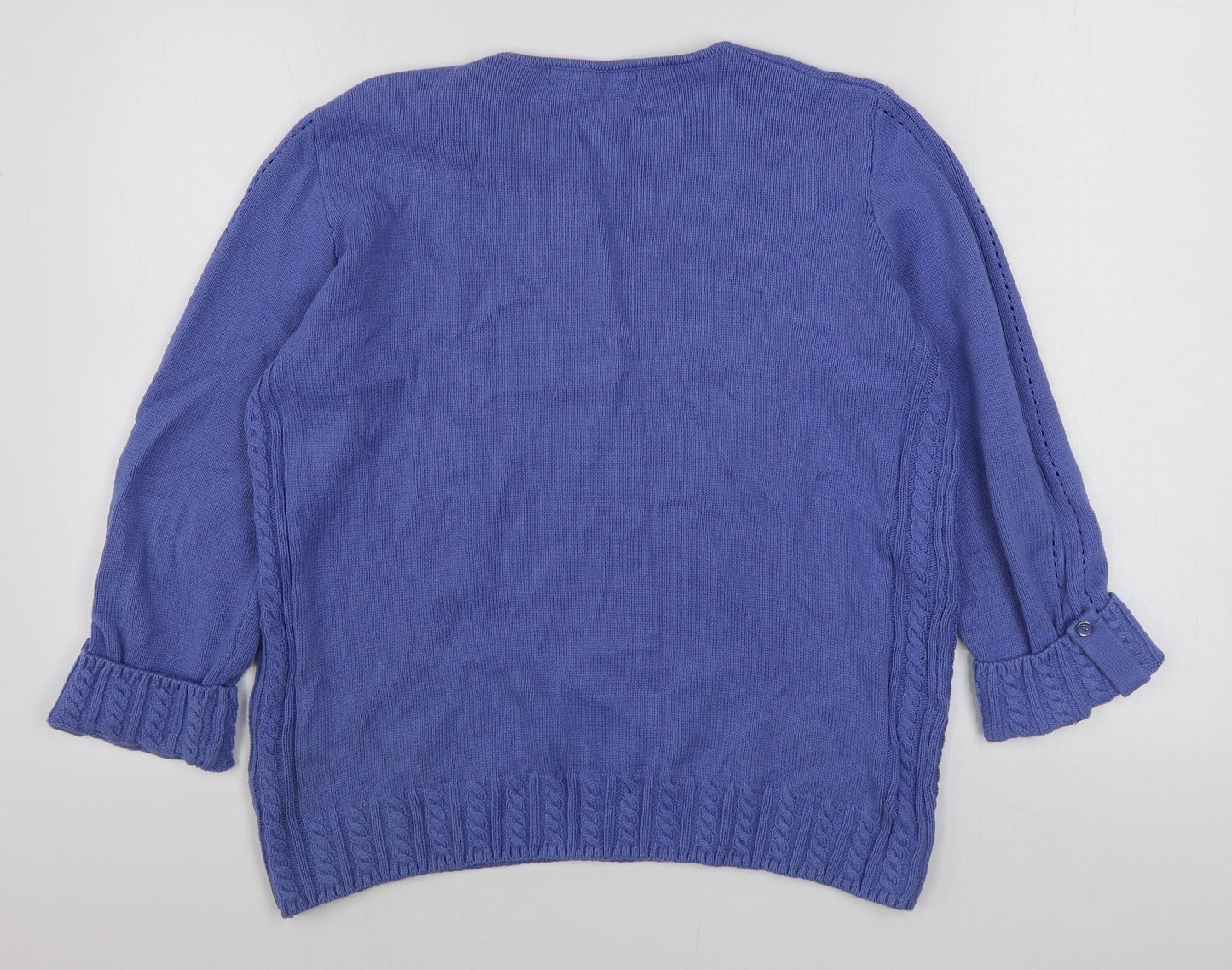 Womens UK Size M EWM Purple Pullover Jumper