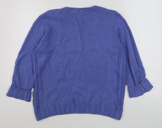Womens UK Size M EWM Purple Pullover Jumper