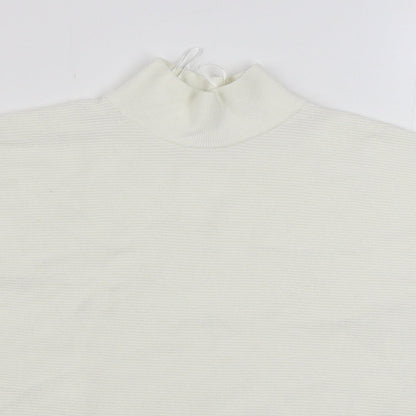 TU Womens White Round Neck  Viscose Pullover Jumper Size 10