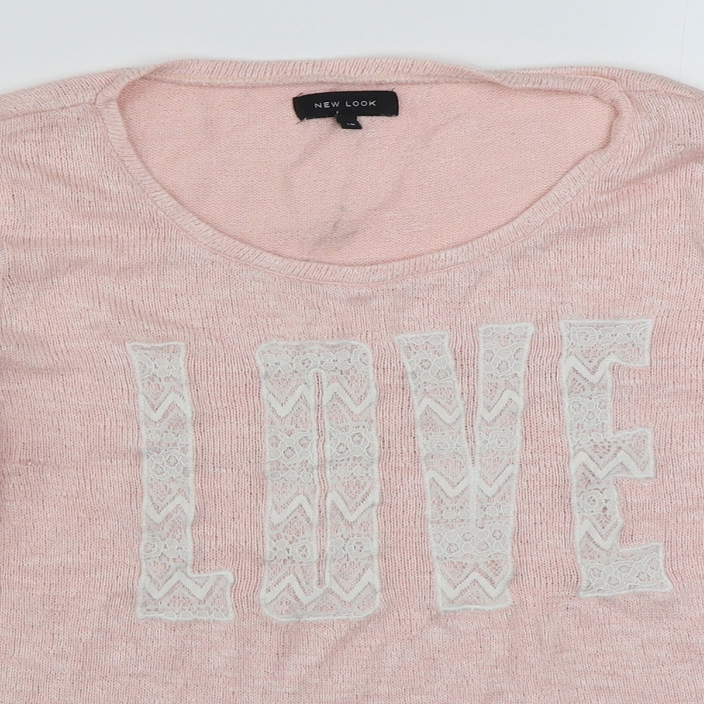 Womens UK Size 16 New Look Pink Pullover Jumper