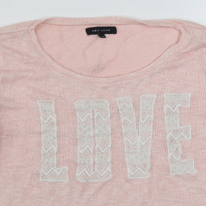 Womens UK Size 16 New Look Pink Pullover Jumper