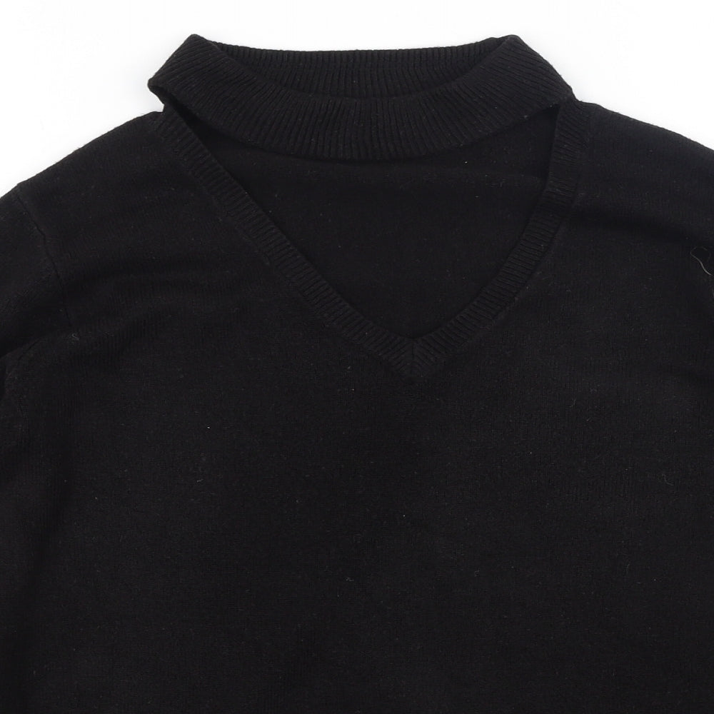 Womens UK Size M Papaya Black Pullover Jumper