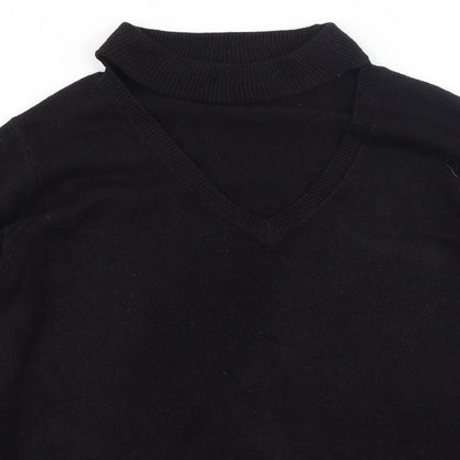 Womens UK Size M Papaya Black Pullover Jumper