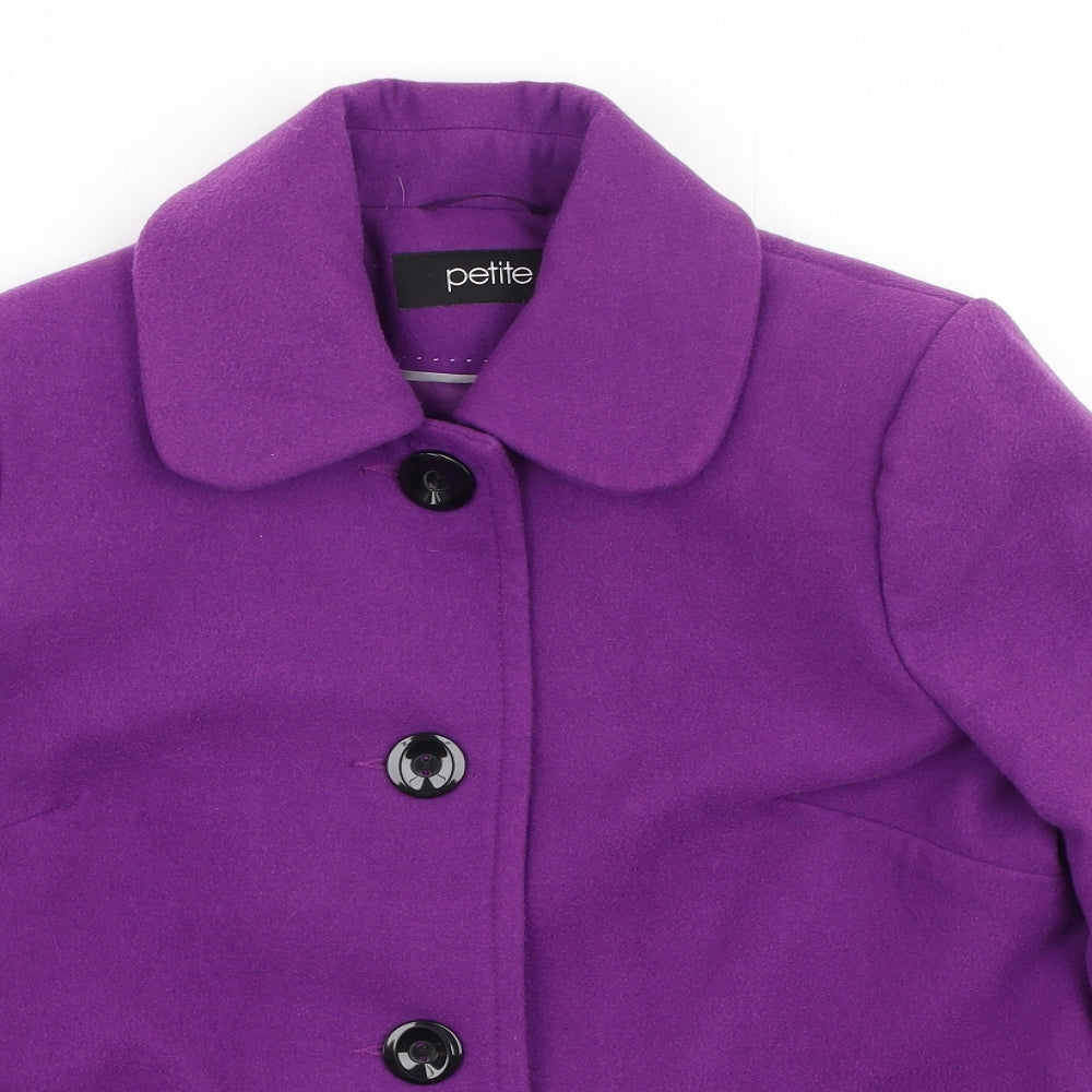 Preworn Womens Purple   Pea Coat Coat Size 12