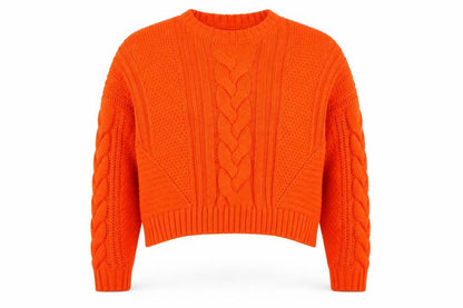 Womens UK Size L Divided Orange Pullover Jumper