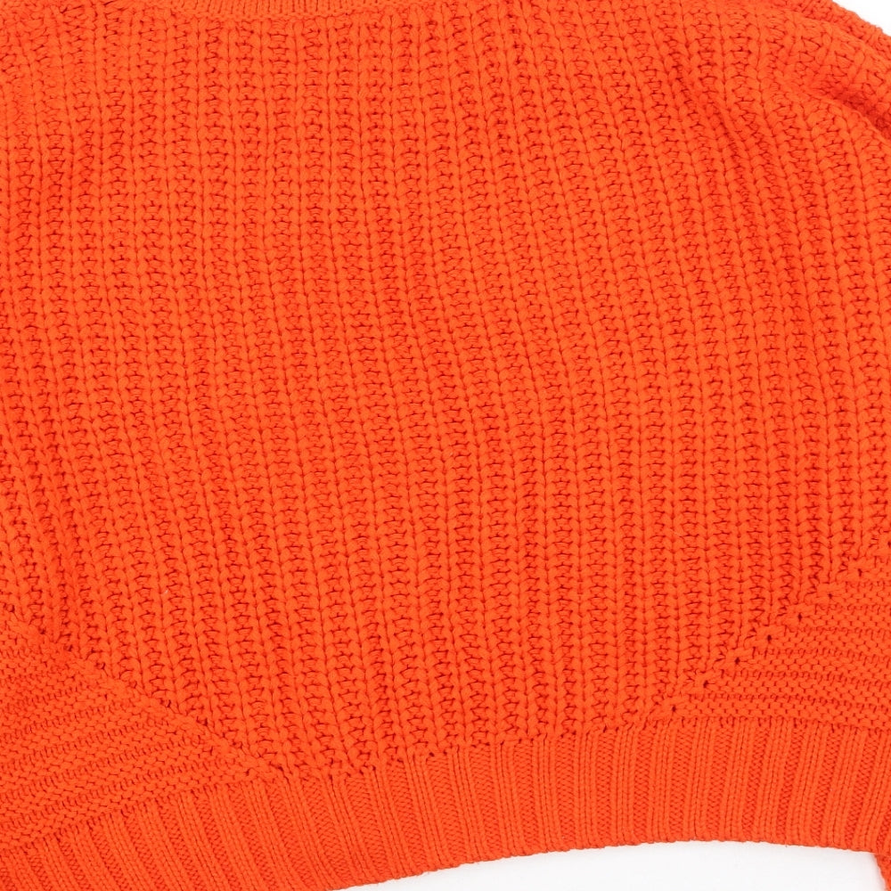 Womens UK Size L Divided Orange Pullover Jumper