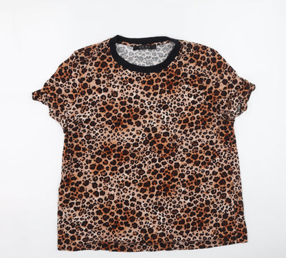 Womens UK Size 12 Very Brown Basic T-Shirt