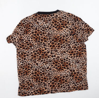 Womens UK Size 12 Very Brown Basic T-Shirt