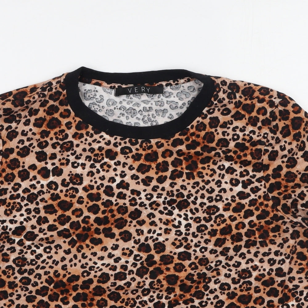 Womens UK Size 12 Very Brown Basic T-Shirt