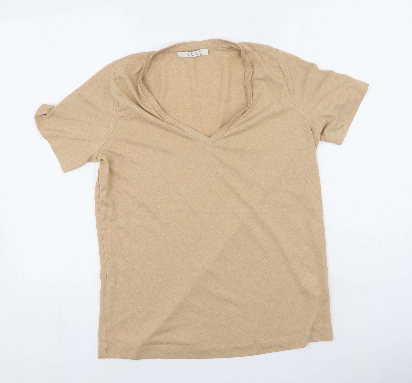 Womens UK Size 12 Very Brown Basic T-Shirt