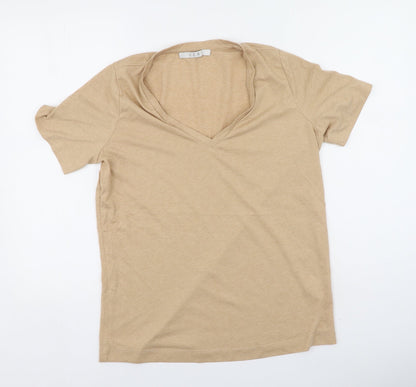 Womens UK Size 12 Very Brown Basic T-Shirt
