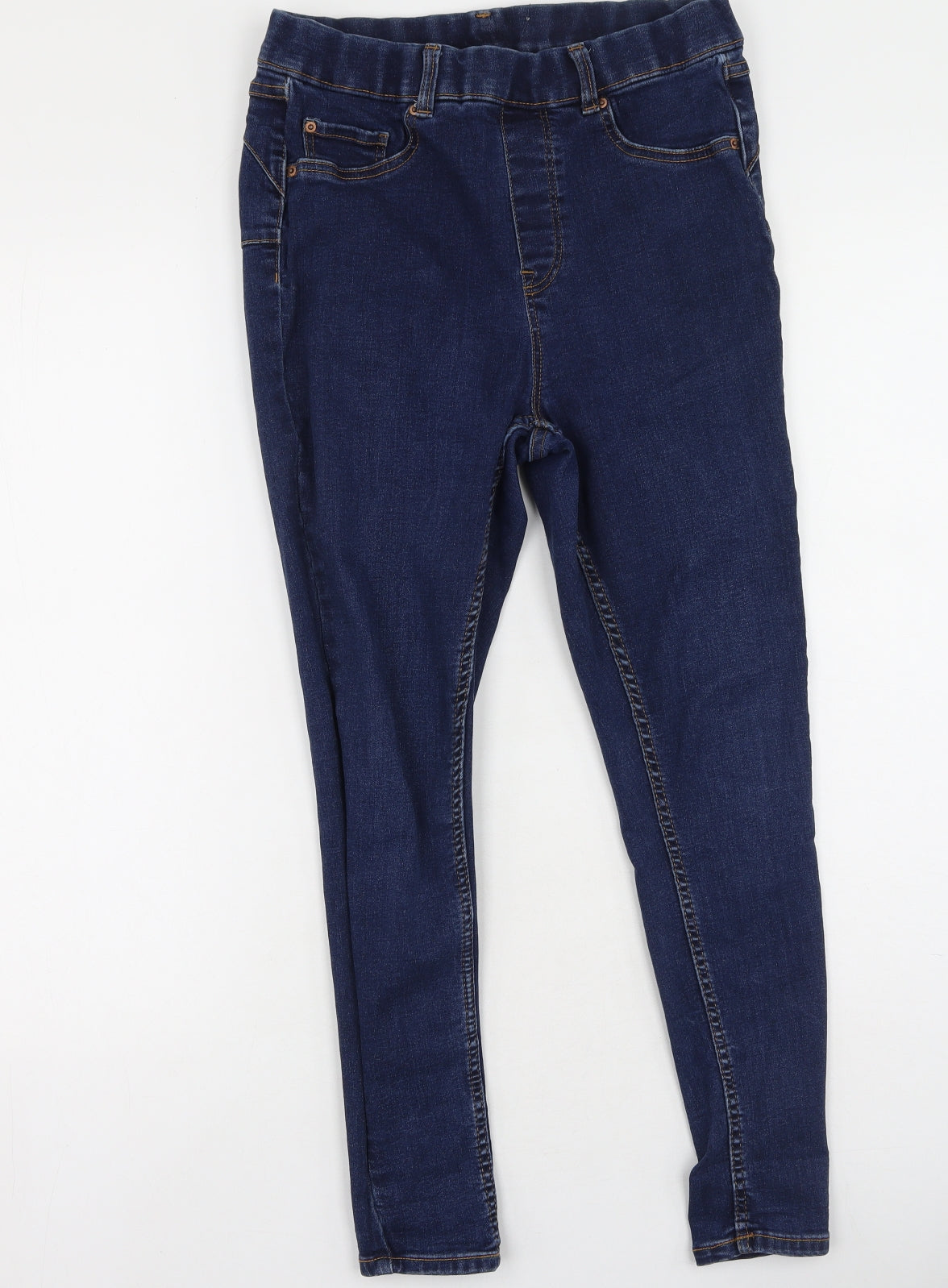 New Look Womens Blue  Cotton Skinny Jeans Size 8 L21 in Regular