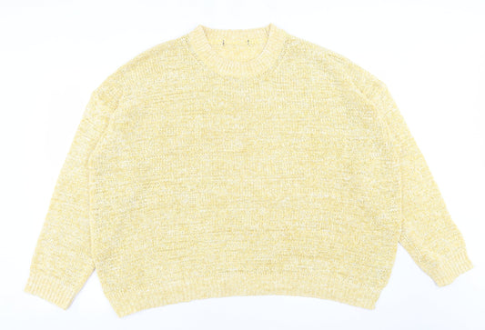 Womens UK Size XL Marks and Spencer Yellow Pullover Jumper