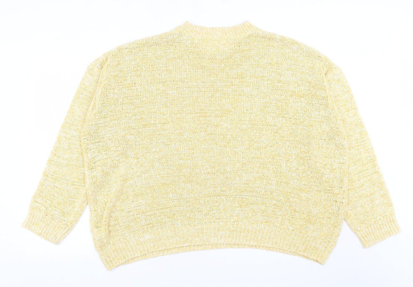 Womens UK Size XL Marks and Spencer Yellow Pullover Jumper