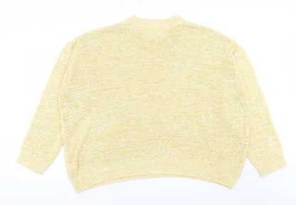 Womens UK Size XL Marks and Spencer Yellow Pullover Jumper