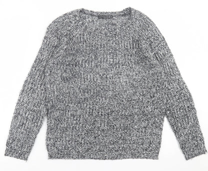 Atmosphere Womens Grey Crew Neck  Acrylic Pullover Jumper Size 8