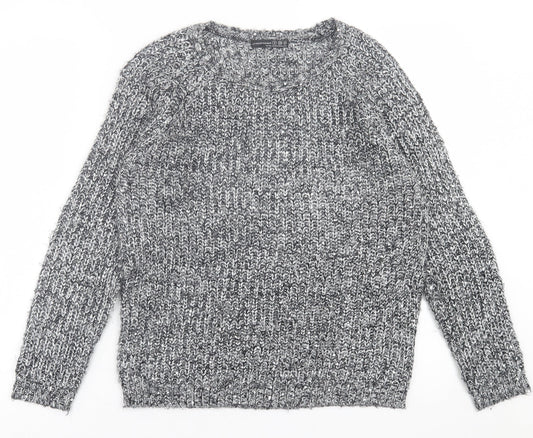Atmosphere Womens Grey Crew Neck  Acrylic Pullover Jumper Size 8
