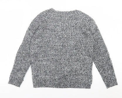Atmosphere Womens Grey Crew Neck  Acrylic Pullover Jumper Size 8