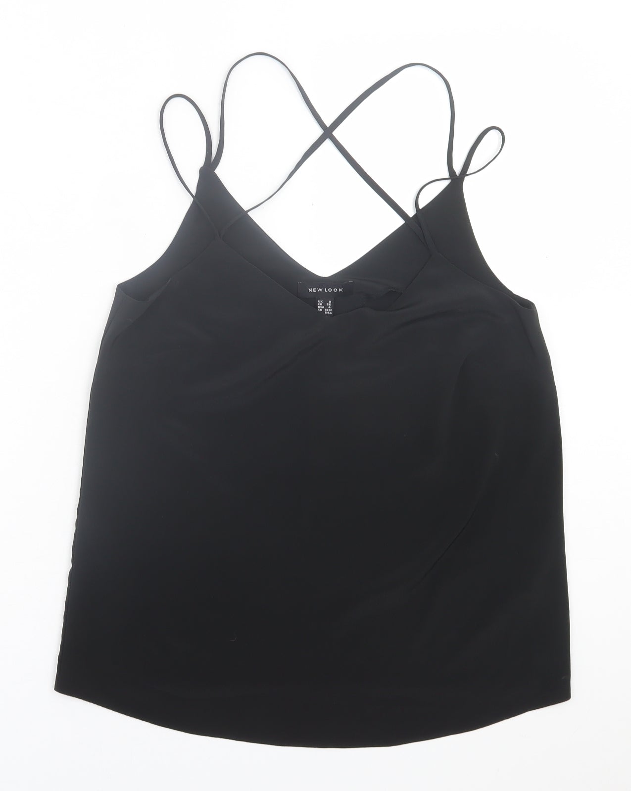 Womens UK Size 8 New Look Black Basic Tank