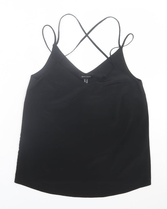 Womens UK Size 8 New Look Black Basic Tank