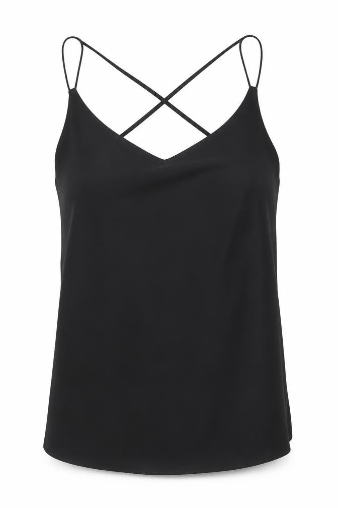 Womens UK Size 8 New Look Black Basic Tank