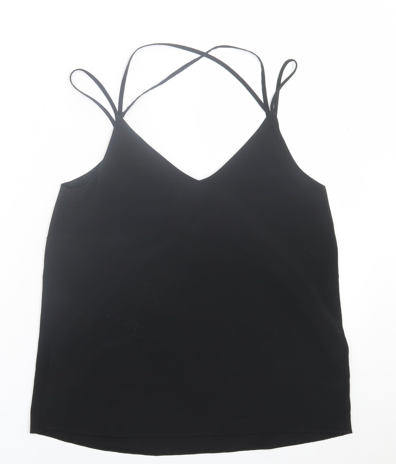 Womens UK Size 8 New Look Black Basic Tank
