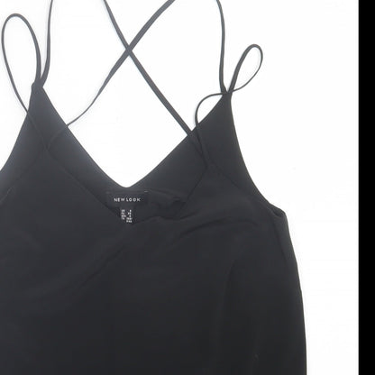 Womens UK Size 8 New Look Black Basic Tank