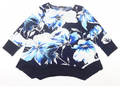 Womens UK Size 16 Just Elegance Blue Basic Blouse