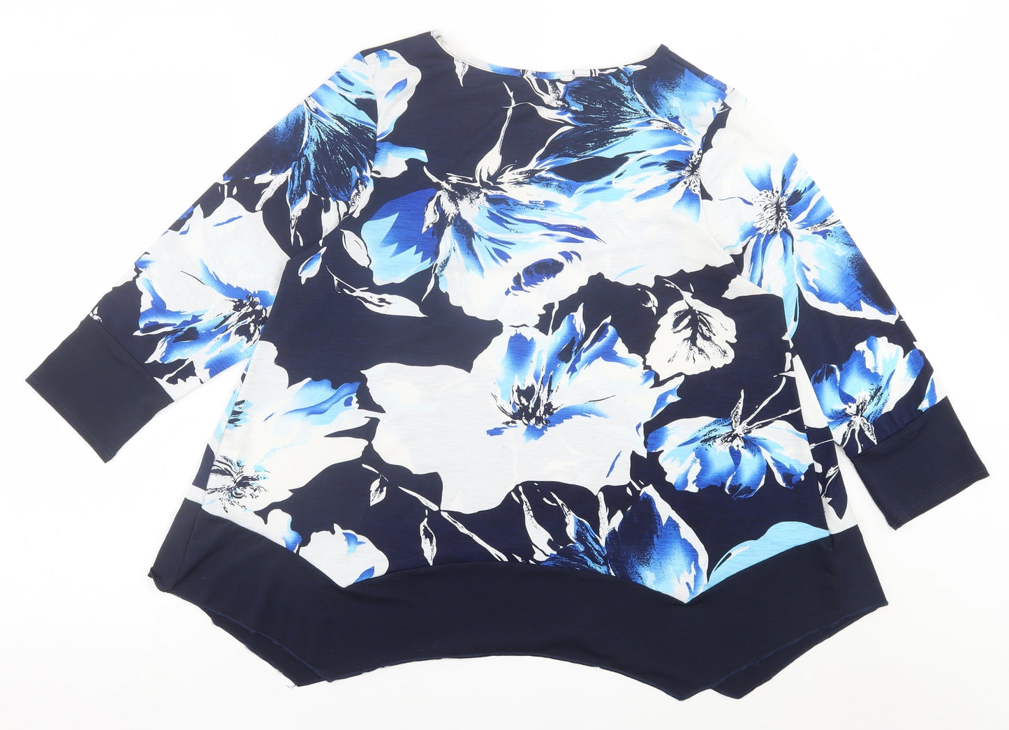 Womens UK Size 16 Just Elegance Blue Basic Blouse